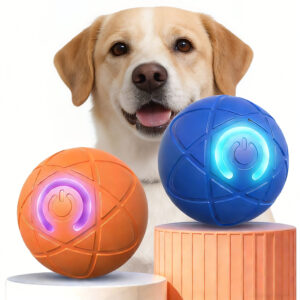 interactive smart dog ball automatic rolling led pet toy for boredom relief & exercise